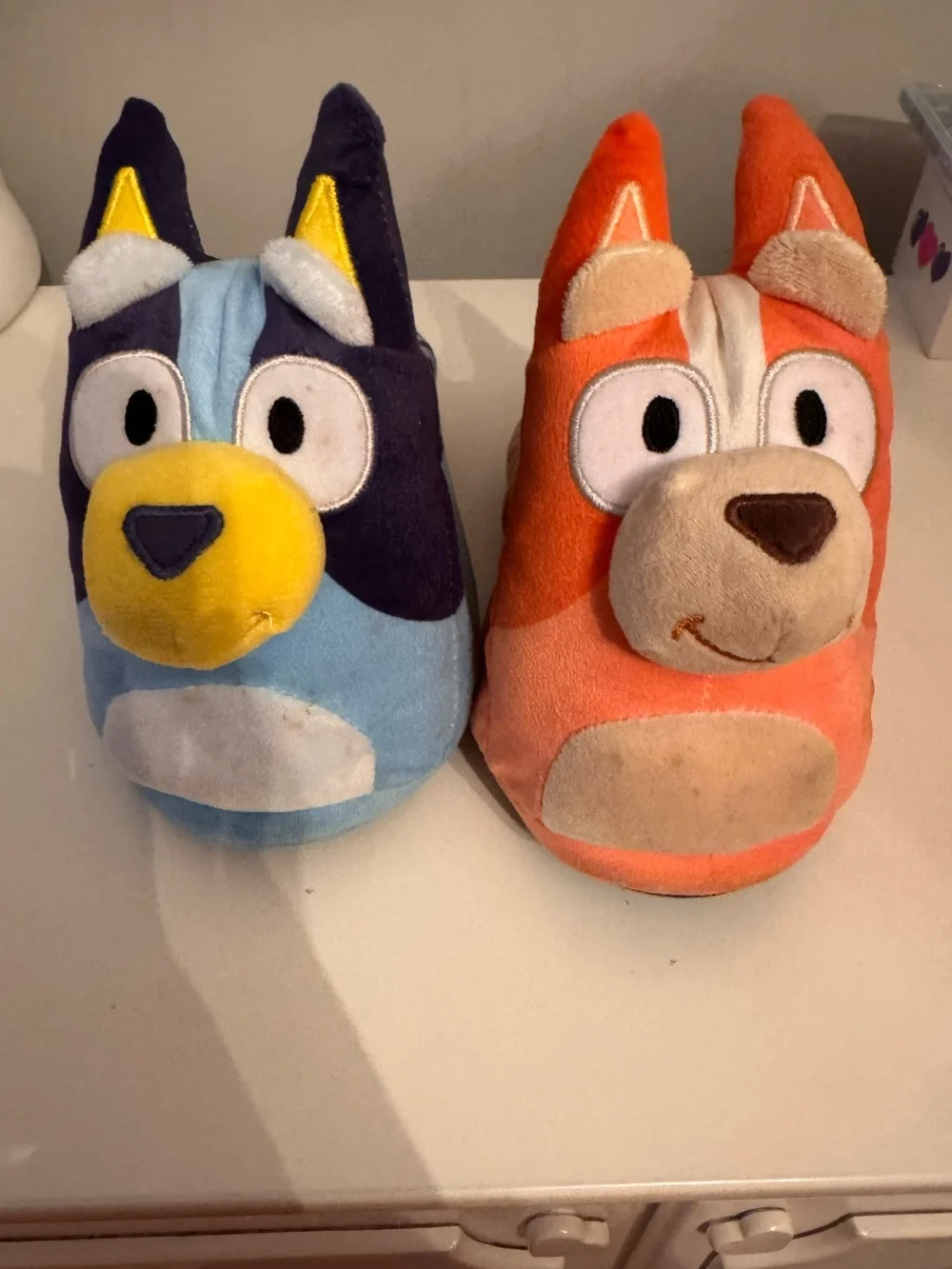 Bluey Plush Slippers- Blue and Orange Cartoon Puppy slippers